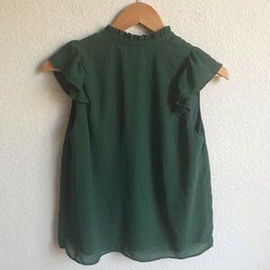 Monteau Tops - Monteau Green high neck Blouse Small Monteau Tops - Monteau Green high neck Blouse Small